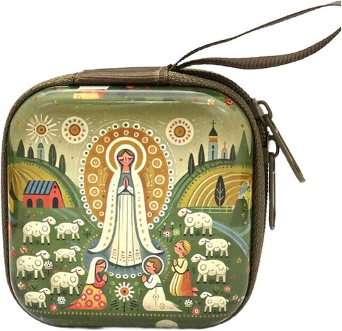 Rosary Prayer Bag with Zipper Closure Religious Jewelry Box for Earrings, Headphones Storage Catholic Rosary Pouches in Kuwait