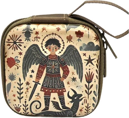 Rosary Prayer Bag with Zipper Closure Religious Jewelry Box for Earrings, Headphones Storage Catholic Rosary Pouches in Kuwait