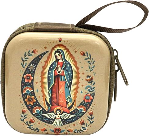 Rosary Prayer Bag with Zipper Closure Religious Jewelry Box for Earrings, Headphones Storage Catholic Rosary Pouches in Kuwait