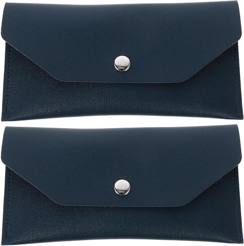 NOLITOY Cash Envelope Wallet Set 2pcs Green Leather Snap Closure Budget Organizer for Women, Reusable Cash Holder Pouch for Travel and Finance Management in Kuwait