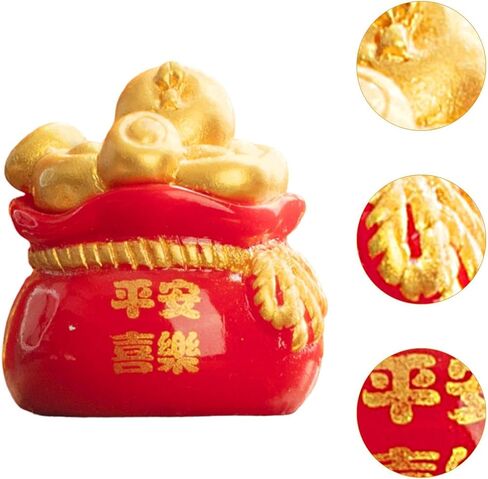 Spring Festival Purse Bag Ornament Resin Statue Handmade Multifunctional Photo in Saudi Arabia