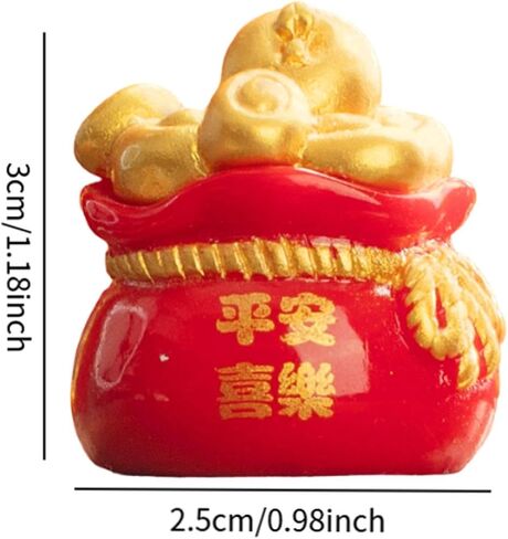 Spring Festival Purse Bag Ornament Resin Statue Handmade Multifunctional Photo in Saudi Arabia