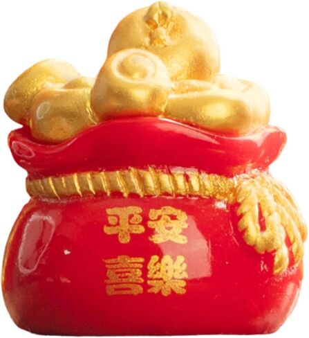Spring Festival Purse Bag Ornament Resin Statue Handmade Multifunctional Photo in Saudi Arabia