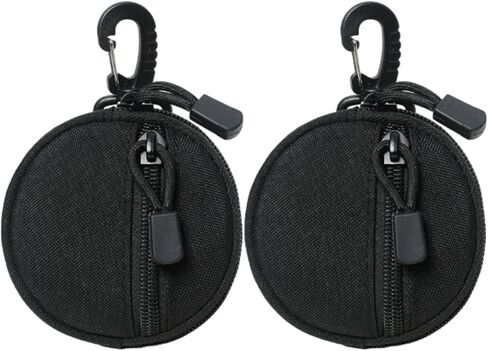 2 Pcs Armed Pouch Coin Purse Set, Mini Round Molly Organizer, 1000D Nylon with Zipper, Clip, Expandable Capacity for Outdoor Activities in Kuwait