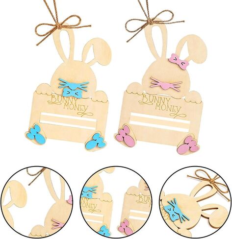 Money Holders for Kid,Cute Bunny Shape Easter Basket Fillers - Easter Bunny Money Holder | for Boys Girls Teens Bedroom Living Room Home School Nursery in Kuwait