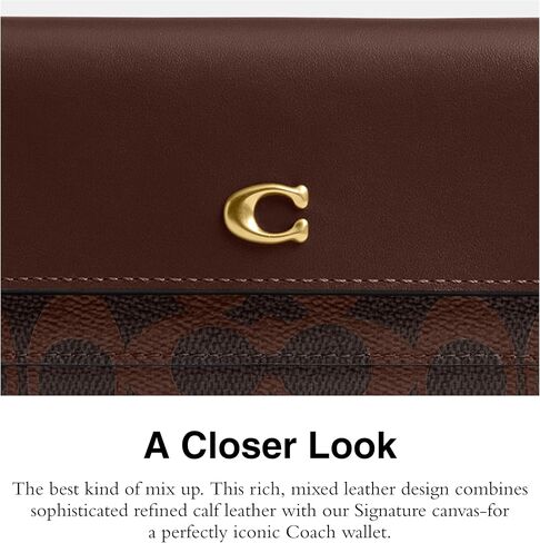 Coated Canvas Signature Mila Long Flap Wallet in Kuwait