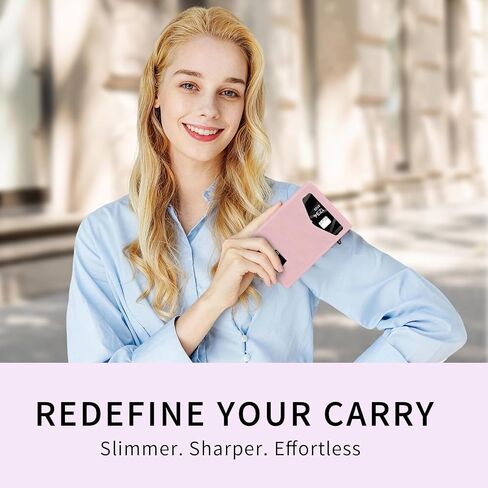 RFID Wallet Women: Stylish Security Metal Wallet for 10-12 Cards & 2 ID Windows - Smart Pop-Up Credit Card Holder & Cash Slot in Compact Trifold Design,Gift for Her(Pink) in Saudi Arabia