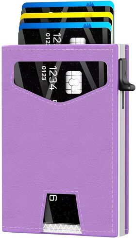 RFID Wallet Women: Stylish Security Metal Wallet for 10-12 Cards & 2 ID Windows - Smart Pop-Up Credit Card Holder & Cash Slot in Compact Trifold Design,Gift for Her(Pink) in Saudi Arabia