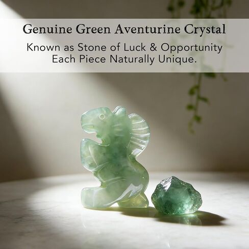 Chinese New Year Gift, 2026 Year of the Horse Gift, Green Aventurine Crystal Horse Figurine, Good Luck & Happiness Keepsake, Gift for Coworkers, Neighbors, Lunar New Year Desk Decor (Green) in Saudi Arabia
