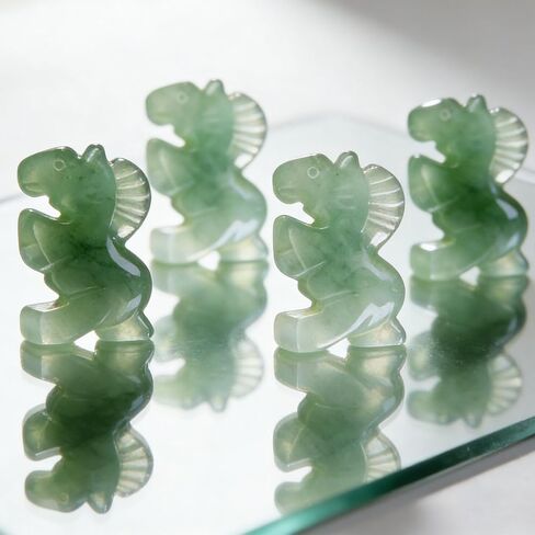 Chinese New Year Gift, 2026 Year of the Horse Gift, Green Aventurine Crystal Horse Figurine, Good Luck & Happiness Keepsake, Gift for Coworkers, Neighbors, Lunar New Year Desk Decor (Green) in Saudi Arabia