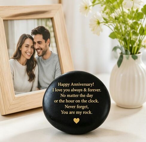 Happy Anniversary Stones Gifts for Men Him, Engraved Stones Rock for Men, Gift for Husband , You Are My Rock Heartwarming Wedding Gifts for Boyfriend Husband from Her, We Will Still be in Love Anniversary Decorations Gifts in Saudi Arabia