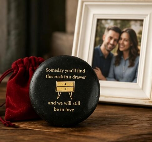 Happy Anniversary Stones Gifts for Men Him, Engraved Stones Rock for Men, Gift for Husband , You Are My Rock Heartwarming Wedding Gifts for Boyfriend Husband from Her, We Will Still be in Love Anniversary Decorations Gifts in Saudi Arabia