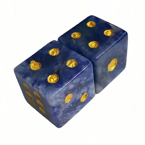 2 Pcs Synthetic Opalite Feng Shui Crystals and Healing Dice Stones,Energy Balancing Pieces for Fortune Telling or Meditation,for Board Games or Classroom Activities in Saudi Arabia