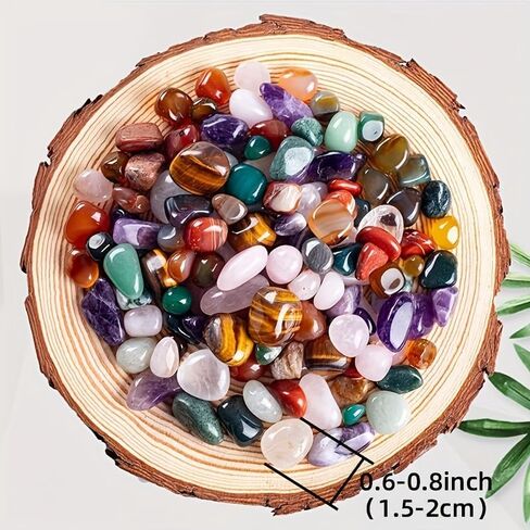 1 Pack Polished Gems and Crystals, Rock Collection Fragments for Science Experiments, Crafts, Home Decor, Jewelry Making, Wish Bottles and Garden Decor in Kuwait