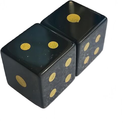 2 Pcs Synthetic Opalite Feng Shui Crystals and Healing Dice Stones,Energy Balancing Pieces for Fortune Telling or Meditation,for Board Games or Classroom Activities in Saudi Arabia