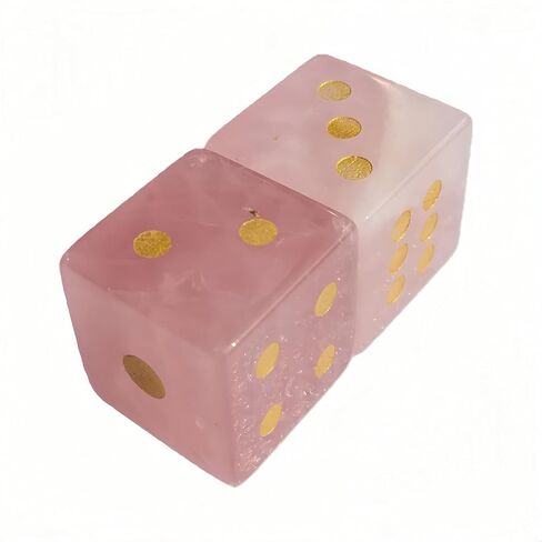 2 Pcs Synthetic Opalite Feng Shui Crystals and Healing Dice Stones,Energy Balancing Pieces for Fortune Telling or Meditation,for Board Games or Classroom Activities in Saudi Arabia