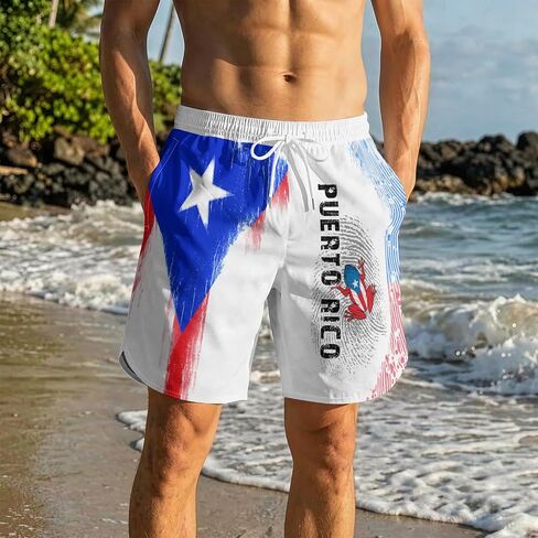 Men's National Swim Trunks Quick Dry Board Shorts with Compression Liner Casual Bathing Suit for Beach Vacation Surfing Party in Saudi Arabia