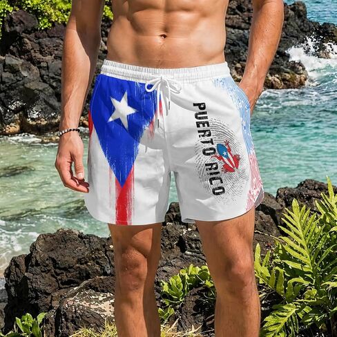 Men's National Swim Trunks Quick Dry Board Shorts with Compression Liner Casual Bathing Suit for Beach Vacation Surfing Party in Saudi Arabia