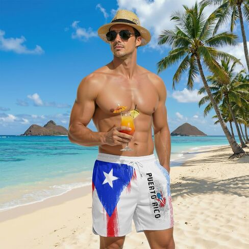 Men's National Swim Trunks Quick Dry Board Shorts with Compression Liner Casual Bathing Suit for Beach Vacation Surfing Party in Saudi Arabia