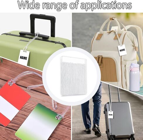 100 Pack Clear Plastic Luggage Tag Loops, 6 Inch Worm Loops for ID Cards, Name Tags, Baggage Identification -Travel Accessories (100) in Saudi Arabia