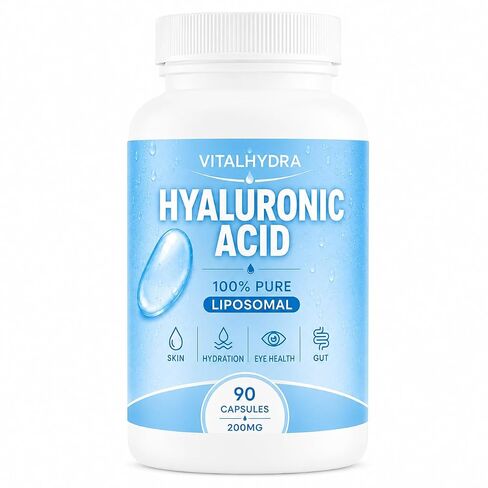 Hyaluronic Acid, Hyaluronic Acid Capsules Supplements, 90 Capsules, 200mg in Saudi Arabia