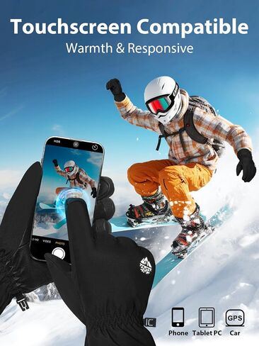 RIGWARL Waterproof Mens Women Gloves for Cold Weather, -5℉ Warm Winter Thermal Gloves with Touch Screen, Anti-Slip Lightweight Snow Gloves Winter for Driving Running Cycling Hiking in Kuwait