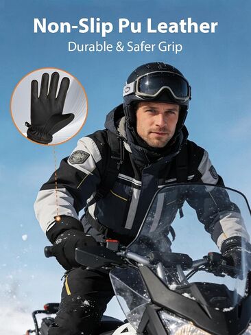 RIGWARL Waterproof Mens Women Gloves for Cold Weather, -5℉ Warm Winter Thermal Gloves with Touch Screen, Anti-Slip Lightweight Snow Gloves Winter for Driving Running Cycling Hiking in Kuwait