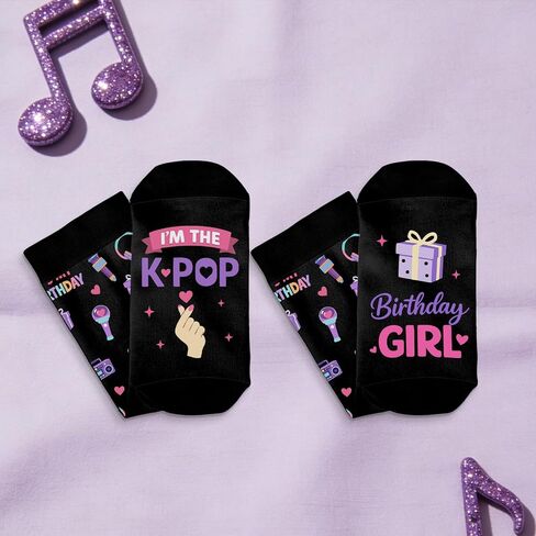 هدايا kpop للفتيات، جورب هدية عيد ميلاد kpop لفتاة عاشقة الموسيقى kpop، kpop merch لمطربين عيد ميلاد عشاق k-pop، ديكورات عيد ميلاد k-pop لحفيدة الابنة، أشياء كورية in Kuwait
