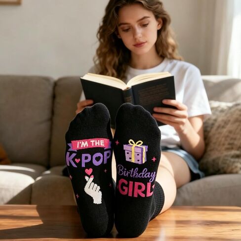هدايا kpop للفتيات، جورب هدية عيد ميلاد kpop لفتاة عاشقة الموسيقى kpop، kpop merch لمطربين عيد ميلاد عشاق k-pop، ديكورات عيد ميلاد k-pop لحفيدة الابنة، أشياء كورية in Kuwait