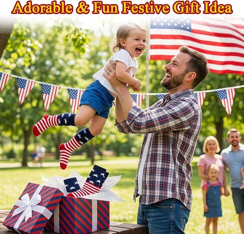 4th of July Socks American Flag Baby Knee High Socks,U.S.A Red White and Blue Sock Soccer Start Socks Toddle Kids in Saudi Arabia