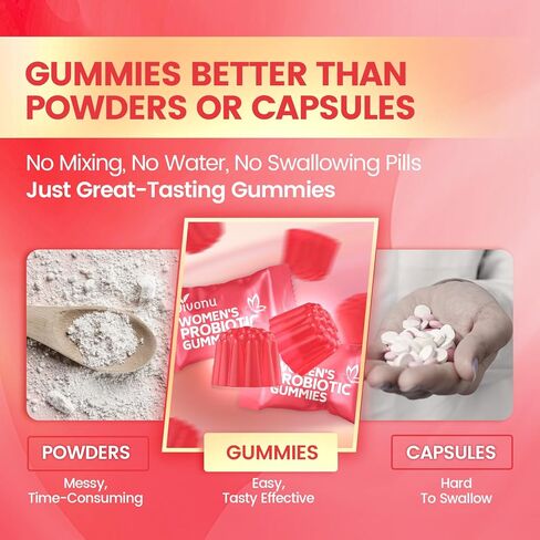 VivoNu Vaginal Probiotics for Women, Feminine Balance pH Gummies for Healthy Odor, Yeast Balance & Flora + Vitamin C for Immune Support -Cranberry in Saudi Arabia