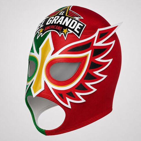 Escobar GRANDE AMERICANO Red & Green Lucha Libre Wrestling Mask Costume Wear, Adult (One Size) in Saudi Arabia