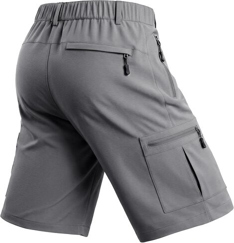 Men's Hiking Cargo Golf Hybrid Shorts 9" Lightweight Quick Dry 5 Zipper Pockets Outdoor Casual Active Shorts in Kuwait