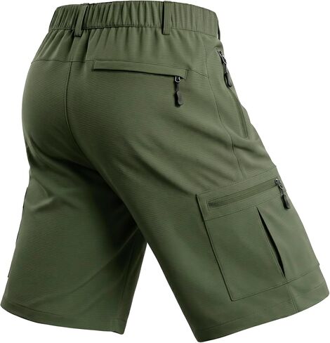 Men's Hiking Cargo Golf Hybrid Shorts 9" Lightweight Quick Dry 5 Zipper Pockets Outdoor Casual Active Shorts in Kuwait