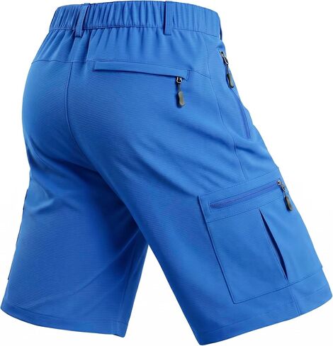 Men's Hiking Cargo Golf Hybrid Shorts 9" Lightweight Quick Dry 5 Zipper Pockets Outdoor Casual Active Shorts in Kuwait
