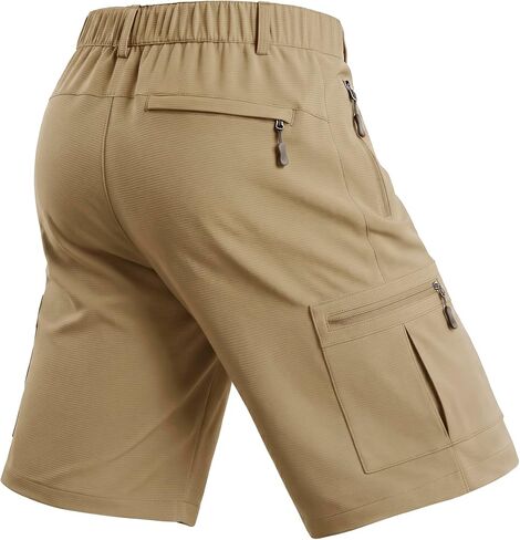 Men's Hiking Cargo Golf Hybrid Shorts 9" Lightweight Quick Dry 5 Zipper Pockets Outdoor Casual Active Shorts in Kuwait