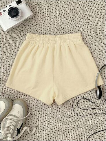 SOLY HUX Girl's Summer Athletic Shorts Elastic Waist Graphic Running Sweat Shorts for Teen Girls in Kuwait