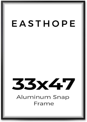 Easthope 32x48 Coating Aluminum Poster Frame,Black,Snap Frames, Front-loading Frame,Vertical & Horizontal Wall Hanging Frame for Pictures & Art Prints (1 Pack) in Saudi Arabia