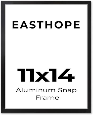 إطار ملصق من الألومنيوم المطلي مقاس 32x48 من Easthope، أسود، إطارات كبس، إطار تحميل أمامي، إطار معلق على الحائط عموديًا وأفقيًا للصور والمطبوعات الفنية (عبوة واحدة) in Kuwait