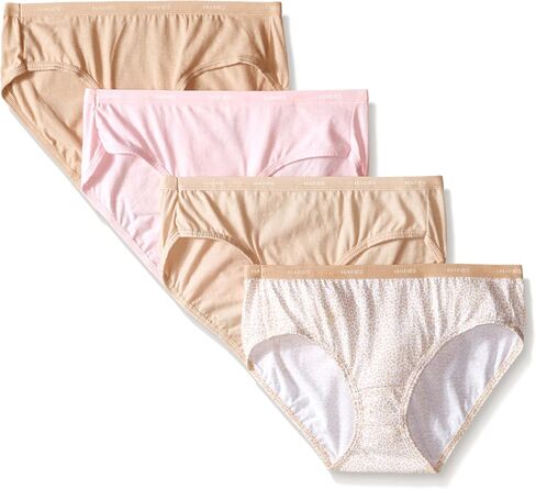 Hanes Women's 4 Pack Platinum Cotton Creations Hipster 41C4 in Kuwait