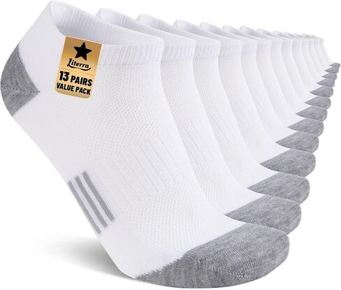 13 Pairs Mens Ankle Socks Size 10-13, Lightweight Athletic Running Socks, Breathable Low Cut Socks for Men in Saudi Arabia