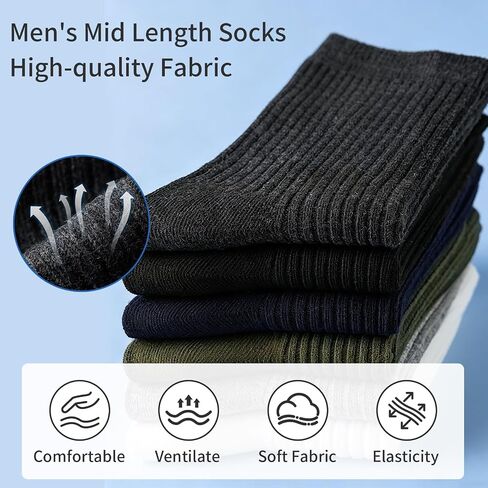 Sophproton 120 Pairs Bulk Crew Socks for Men & Women, 6-Color Variety Pack, Size 10-13, Soft Breathable Athletic Socks for Community Outreach, Charity & Care Packages in Saudi Arabia