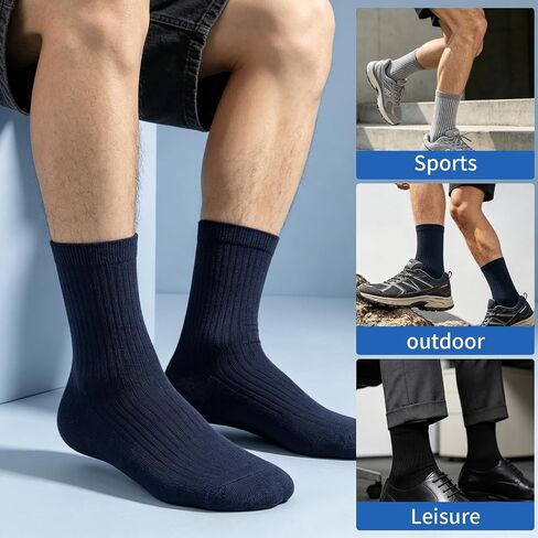 Sophproton 120 Pairs Bulk Crew Socks for Men & Women, 6-Color Variety Pack, Size 10-13, Soft Breathable Athletic Socks for Community Outreach, Charity & Care Packages in Saudi Arabia