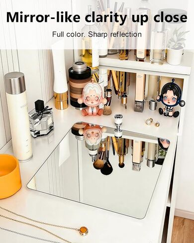 12 Pack Flexible Mirror Sheets 12x12 Inch Self Adhesive Non-Glass Mirror Tiles, Cuttable Shatterproof Acrylic Stickers, Safe Reflective Film for DIY Home Wall Decor Kitchen Bedroom in Saudi Arabia