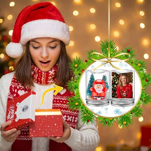 48 Sets Christmas Plastic Snow Globes Kit Includes 48 Clear Snow Globe, 96 Mini Xmas Trees, 48 Miniature Snowman and Santa Claus with Artificial Snow for DIY Crafts Home Winter Decor (Ball) in Kuwait