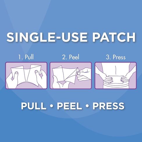 HealthWise Overnight 5% Menthol + Lavender | Pain Relief Patch 12-Count | Paraben-Free | Soothes Minor Aches & Pains | 5.125" x 2.6" Size to Apply Where Needed in Saudi Arabia