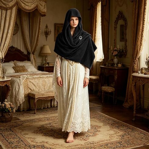 شال زي الكثبان الرملية في العصور الوسطى، وشاح رأس الكثبان الرملية بعد نهاية العالم، زي البقرة المارقة لعصر الفايكنج شامان in Kuwait