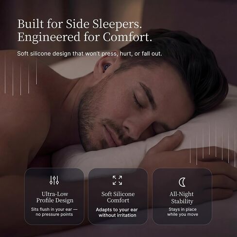 Nox Sleep Earplugs for Sleeping – Soft Silicone Ear Plugs for Side Sleepers – Comfortable Noise Reducing Earplugs for Snoring, Travel & Deep Sleep – 28dB Reusable Ear Plugs in Saudi Arabia