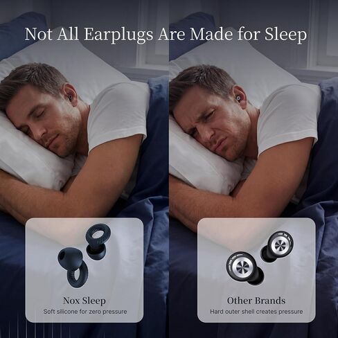 Nox Sleep Earplugs for Sleeping – Soft Silicone Ear Plugs for Side Sleepers – Comfortable Noise Reducing Earplugs for Snoring, Travel & Deep Sleep – 28dB Reusable Ear Plugs in Saudi Arabia