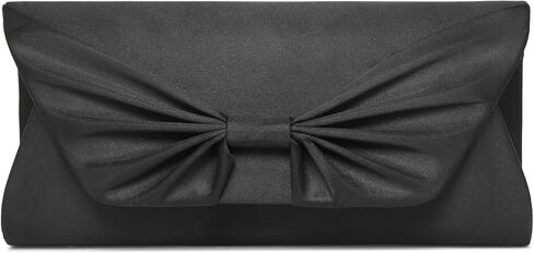 YUWITA Satin Clutch Purse for Women Evening Bag with Bow Elegant Dressy Party Holiday Purse in Saudi Arabia